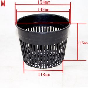 6 inch Agriculture Plastic Hydroponic Net Pots Mesh Pots for Aquaponics Hydroponic Growing System