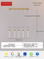Luminaire suspendu pour restaurant, bar, hôtel, style moderne minimaliste, cristal à bulles, LED, télécommande, hauteur réglable