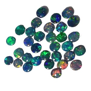 Lot de cabochons en différentes tailles <span class=keywords><strong>opale</strong></span> noir éthiopien, pierres précieuses naturelles en vrac, livraison gratuite - Product Image 3