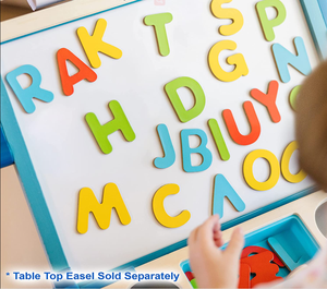 ตัวอักษรไม้ทาสีเอง ตัวพิมพ์ใหญ่และตัวพิมพ์เล็ก ของเล่นเสริมการเรียนรู้ ABC ตัวอักษรแม่เหล็กขนาดใหญ่เป็นมิตรกับสิ่งแวดล้อม 52 ตัวอักษรไม้ - Product Image 5