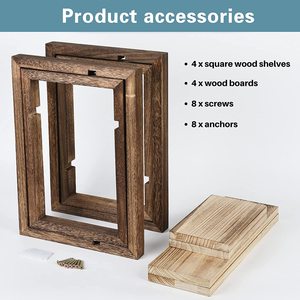 Étagère murale créative en bois pour photos, pour la maison, étagère murale <span class=keywords><strong>de</strong></span> rangement pour salon, étagère décorative en bois pour chambre à coucher - Product Image 3