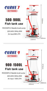 CURVE7 Écumeur de protéines interne Pompe purificatrice d'eau Cylindre en plastique <span class=keywords><strong>Design</strong></span> pour poissons Aquariums Coral Care Aquariums Accessoires - Product Image 3