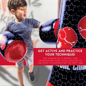 Saco de Boxeo Inflable para Niños de 107 cm, Saco de Boxeo Independiente para Niños Pequeños, Saco de Boxeo para Hacer Ejercicio, Alivio del Estrés, Regalo para Niños y Niñas - Product Image 5