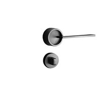 Nouvelle conception de poignée de porte et de fenêtre silencieuse en alliage de zinc Zamak noir mat de luxe pour chambre à coucher, couleur dorée
