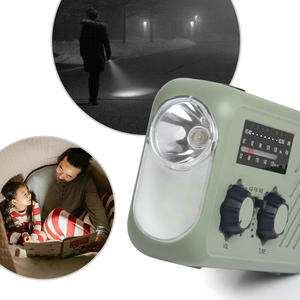 Solar Hand Crank Radio Custom Solar Hand Crank AM FM SW Radio Weather Forecast LED Flashlight Portable Outdoor Power Bank - Product Image 3