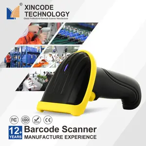 Xincode-escáner láser portátil, lector de código de barras, barato, para supermercado, precio, USB, 1D, con cable, inalámbrico, pistola