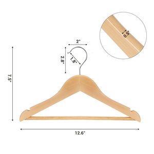 Jolis cintres en bois pour enfants, antidérapants, pour pantalons, costume, manteau, Logo personnalisé, vente en gros - Product Image 5