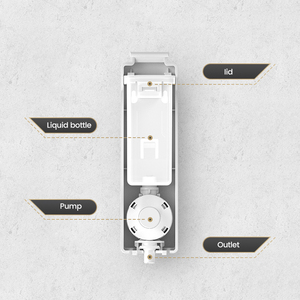 SAIGE Luxury Dual White Liquid Touch Soap Dispensers Wall Mount <strong>Hand</strong> Soap <strong>Wash</strong> Manual Bathroom Shampoo Dispenser <strong>Set</strong> - Product Image 3