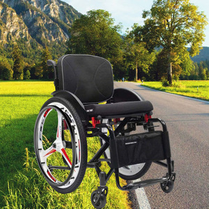 Fauteuils roulants de sport pliables manuels en aluminium durables de gros CE, légers, pour personnes handicapées - Product Image 4