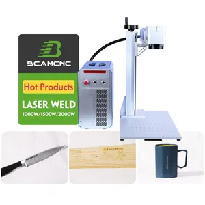 BCAMCNC cabinet integrated fiber laser marking machine rotary device for raycus handheld id logo printer mini keyboard