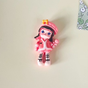 Accesorios de Resina con Pegamento en Crema para Manualidades con Tarjetas Pequeñas, Diseño de Niña con Lirios de Dibujos Animados, para Decorar Carcasas de Teléfono Móvil, Horquillas, Pegatinas para Refrigerador, para Navidad - Product Image 6