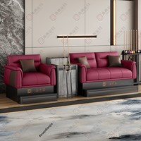 Qindian Hochwertiges Leder-Zuschauer-Sofa Massivholzrahmen Chinesischer Snooker-Billardtisch PU-Queue-Box Langlebiger Beweglicher Ruhebereich