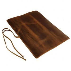 Zy Durable Leather Chef <b>Roll</b> <b>Bag</b> Portable 4-Slot Culinary <b>Tool</b> Carrier Luxury Chef's Knife Case Holder for Gifts - Product Image 4