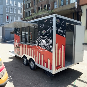 La Chine a conçu la remorque mobile de camion de nourriture à vendre chariot de restauration rapide de poulet de friteuse meilleure vente camion de comida vagon utilisé - Product Image 6