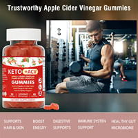 Gummies Keto ACV à la Vitamine B12 et B6 avec Probiotiques, Vinaigre de Cidre de Pomme, Soutien Énergétique, Immunitaire et Digestif, 60 Comprimés
