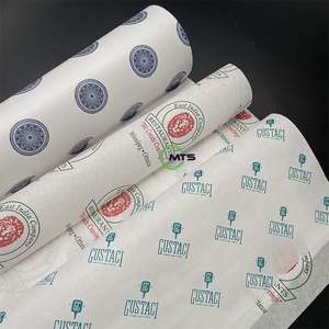 Moatain 40gsm Custom Logo Printed Grease Proof Sandwich Food <b>Paper</b> Single Side Coating for Milk Jelly Lollipop Chewing Gum - Product Image 2