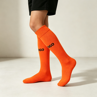 Chaussettes de football pour jeunes avec logo personnalisé, en silicone antidérapant, hauteur genou, pour enfants et adolescents, entraînement, match, équipe sportive, chaussettes tricotées athlétiques