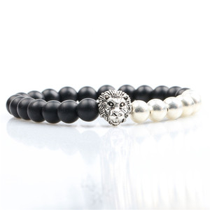 cuentas de los hombres pulsera de ónix negro animal pulseras León pulsera para hombre para la fabricación de la <span class=keywords><strong>joyería</strong></span> - Product Image 5