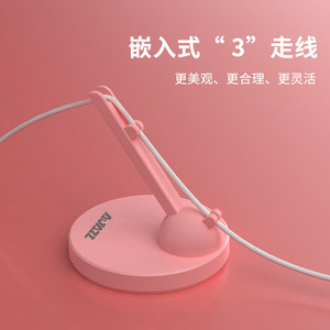 Clip para cables Ajazz, plástico rosa, giratorio de 360 ​​grados, para dispositivos de juegos en el hogar y la oficina - Product Image 1