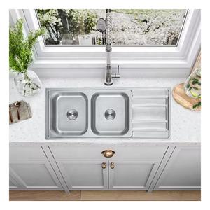 Grande taille 120mm * 50mm produit de vente chaude 2024 SUS201 évier de cuisine en acier inoxydable brosse évier de cuisine avec plateau Fregadero pas cher - Product Image 1