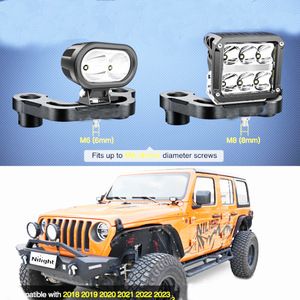 Soporte de montaje de luces para Jeep Wrangler 2018-2023, soporte de luces de trabajo delanteras de acero - Product Image 5