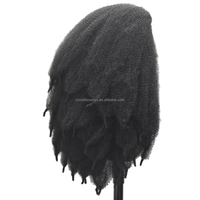 Nouveautés Perruque Synthétique Afro Frisée Élastique Chignon Queue de Cheval Mi-Perruque Cheveux Volumineux pour Femmes Noires