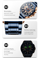 Montre-bracelet étanche Curren 8363 en acier inoxydable, style luxe pour homme, mouvement à quartz, avec boîte