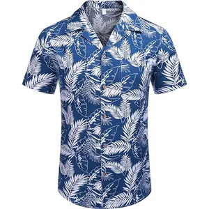 Nieuw Ontwerp Hoge Kwaliteit Zomervakantie Digitale Print Hawaiiaanse Shirts Voor Mannen