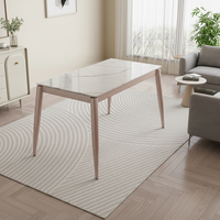 Supports de table et de bureau portables en fer forgé moderne, durables et personnalisables, avec base en dalle de pierre