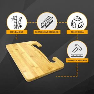 2 in 1 Car Steering Wheel Desk Car <strong>Lap</strong> Table Bamboo Car <strong>Food</strong> <strong>Tray</strong> for Convenient Working and Eating - Product Image 5
