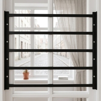 Barres de fenêtre extensibles 3 4 5 6 barres carrées, tube prégalvanisé, surface avec revêtement en poudre, taille personnalisée, noir blanc, clôture de sécurité