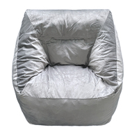 Vente en gros directe d'usine meubles intérieur salon canapé-lit gris velours doux confortable pouf fauteuil canapé paresseux