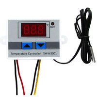 Controlador de Temperatura Digital USA Pop 12V 24V 110V-220V con Sensor NTC Impermeable, Pantalla LED y Interruptor Inteligente de Botón