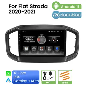 Navitree Android 11 1280*720P Auto Radio Voor Fiat Strada 2020-2021 8 + 128G Auto radio Dsp Rds Gps Am Fm Android Auto Speler