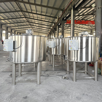 Cuve de mélange en acier inoxydable personnalisable avec agitateur motorisé pour le traitement des jus, capacité 50-1000L