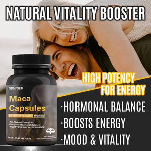 Capsule di Estratto di Radice di <span class=keywords><strong>Maca</strong></span> Biologica a Marchio Privato - Integratore Erboristico per Adulti per Gestione dell'Energia e Supporto Immunitario, Non Adatto a Donne in Gravidanza - Product Image 3