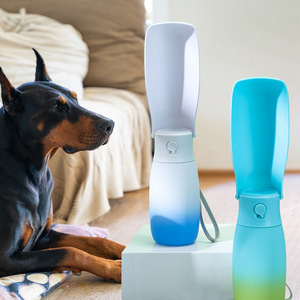 Portable Pet <b>Water</b> <b>Bottle</b> 300ml 550ml Foldable <b>Filtered</b> Outdoor Use - Product Image 2