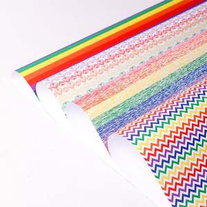 กระดาษทิชชู่ศิลปะสีรุ้งขนาด43*300ซม. ม้วนกระดาษห่อบรรจุภัณฑ์แบบกำหนดเองหรูหราขายส่ง80กรัม - Product Image 2