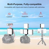 Nouvelle vente Portable poche LED caméra lumière tricolore 49 pièces éclairage de remplissage pour photographie vidéo Vlog conférence