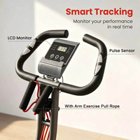 Bicicleta de Ejercicio Plegable para Ahorrar Espacio, Pantalla LCD, 10 Niveles Magnéticos, Portátil, para Entrenamiento Diario, Fisioterapia