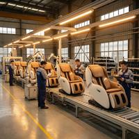 LEERCON 2026 Fauteuil de massage corporel complet compact de qualité aérospatiale, base de qualité clinique, revêtement en cuir écologique premium