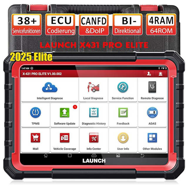 Original Launch X431 PRO Elite Obd2 Scanner Diagnostic Tool for All Cars As PROS Elite Professional Vehicle Code Reader