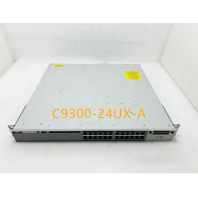USED C9300-24UX-A Catalyst 9300 Switch 24 MGig Ports (100M/1G/2.5G/5G/10G) UPOE Network Advantage License C9300-24UX-A