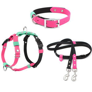 Harnais pour chien Kingtale en gros, personnalisable, réglable, avec blocage de couleur, en sangle enduite de PVC, avec <span class=keywords><strong>crochet</strong></span> en métal - Product Image 1