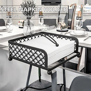 Porte-serviettes en acier inoxydable Xingxiang, porte-mouchoirs en métal pour table, style américain, pour la décoration de table de restaurant - Product Image 2