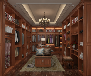 Armoire <span class=keywords><strong>sur</strong></span> mesure haut de gamme en bois massif pour villa, <span class=keywords><strong>dressing</strong></span> avec coiffeuse et rangement de luxe - Product Image 5