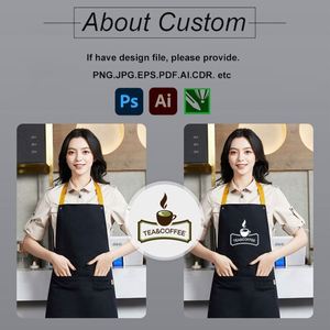 Delantal de Fábrica con Logotipo Personalizado, Delantal de Cocina 100% Algodón para Chef Adulto, Delantal de Trabajo con Logotipo Impreso Personalizado para Restaurante y Cocina - Product Image 3
