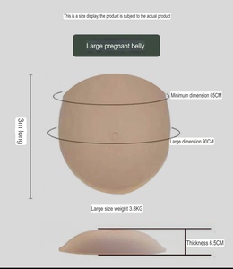 Accessoires de simulation de grossesse en silicone sans peau, ventre de grossesse factice, accessoires de spectacle, jumeaux surdimensionnés, travestissement, actrice, femme - Product Image 3
