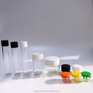 Bán Buôn 1Oz 2Oz 3Oz 4Oz 5Oz Glass Rõ Ràng Jar Container Trẻ Em Chống Mũ 3.5G Hoa Thảo Mộc Rõ Ràng Jar Với Nhựa Crc Cap - Product Image 1