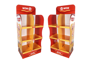 Custom Snack <strong>Corrugated</strong> Floor <strong>Display</strong> Shelf Bread Biscuits Cardboard <strong>Display</strong> Stand Retail <strong>Display</strong> Stand - Product Image 6